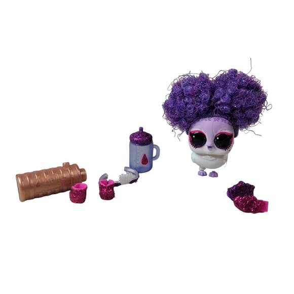 LOL Surprise Lights Series Purple Dove Pet Accessories Glitterati Club 8 PCS MGA - Picture 1 of 9